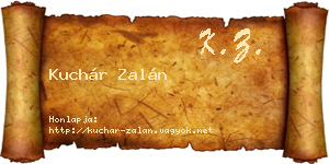 Kuchár Zalán névjegykártya